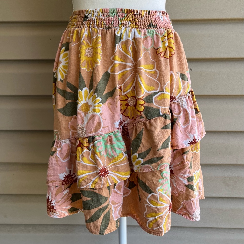 •Roxy• Cosmic Glow Again Ruffled Skirt - Size Small